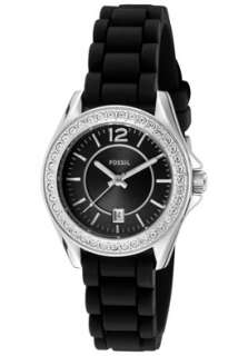 Fossil Watch ES2982 Womens Riley (Mini) White Crystal Black Dial 
