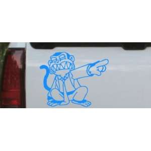 Evil Monkey Cartoons Car Window Wall Laptop Decal Sticker    Blue 26in 