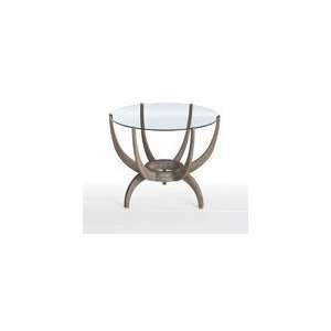  Oswald Acacia Solids / Glass End Table by Arteriors Home 