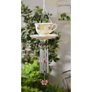  Giftcraft Windchime Wind Chime Teacup   Yellow Everything 