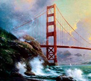 Golden Gate Bridge San Francisco 12x18 Framed Classic Thomas Kinkade 