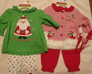OKIE DOKIE baby girls NB OR 3 6 MONTH christmas outfit  