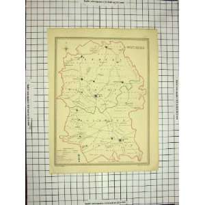  ANTIQUE MAP c1790 c1900 WILTSHIRE ENGLAND SALISBURY