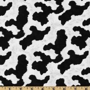  44 Wide Morning Run Cow Black/White Fabric By The Yard 