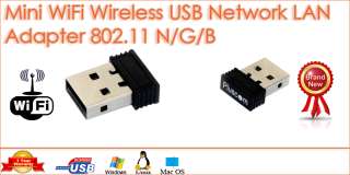 USB Mini Wireless Slim WiFi 802.11N 150Mbps Adapter WLAN Network 