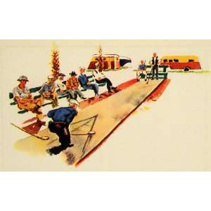  1937 Print Shuffleboard Sarasota Joseph Golinkin Games 