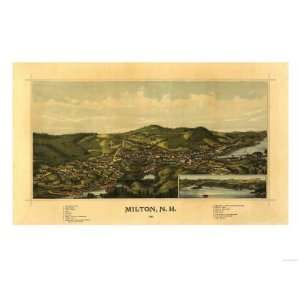  Milton, New Hampshire   Panoramic Map Giclee Poster Print 