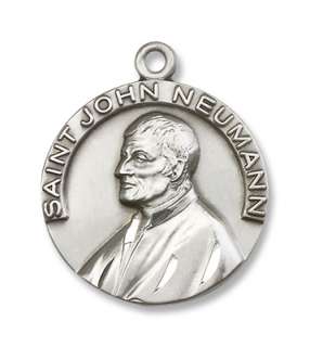Sterling Silver St. John Neumann Medal Patron Saint Pro  