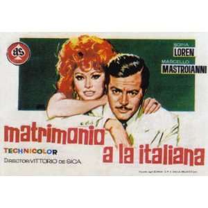  Marriage Italian Style (1964) 27 x 40 Movie Poster Spanish 