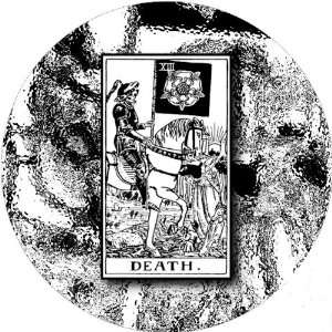  Playing Cards Tarot Card Death 2.25 inch Large Round Lapel 