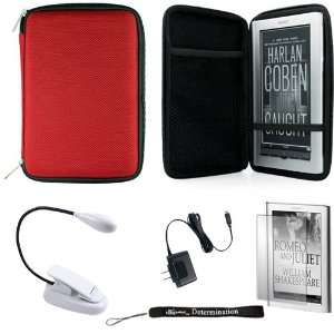  RED Slim Stylish Hard Cover Nylon Protective Carrying Case 