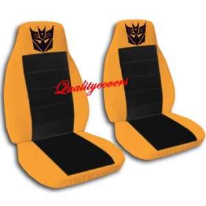  Orange and black Robot seat covers. 40/20/40 seat covers 