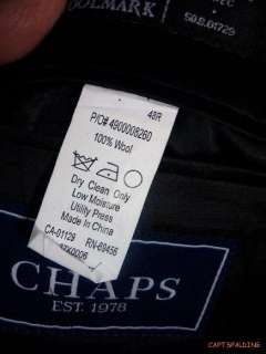 Chaps Ralph Lauren.2 Piece Pinstripe Suit 48R.3 Button  