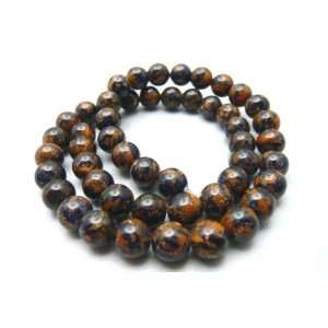  Blue Brown Fusion Goldstone 4mm Round Beads 16 Arts 