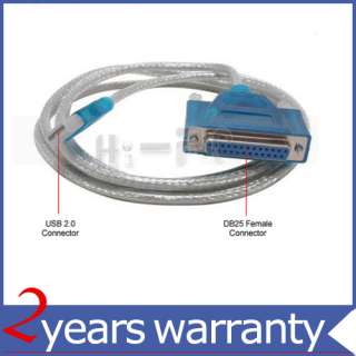 USB to PRINTER DB25 25 Pin Parallel Port Cable Adapter  