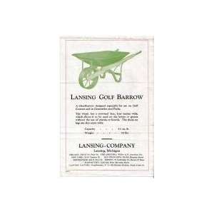  Lansing Golf Barrow and Lanco Water Ballast Roller Flyer 