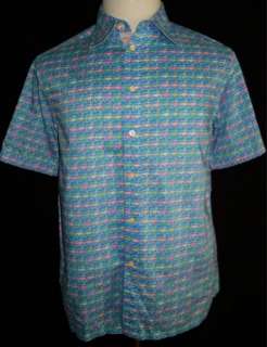 This auction is for a Robert Graham Light Blue Short Sleeve Button 