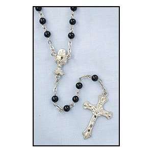 DiscBoys Black First Communion Rosary, Small 5mm Beads, Great 