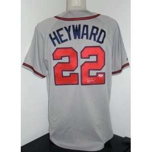 Jason Heyward Autographed Jersey   Away PSA   Autographed MLB Jerseys 