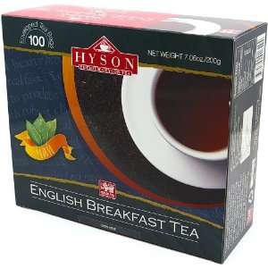 ENGLISH BREAKFAST (Black Tea) HYSON, 100 Teabags in Cardboard 