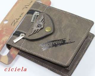   Grind arenaceous Leather Mens Bifold Card Holder Wallet Purse  
