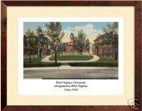 Morgantown WV WVU Woodburn Circle c 1910 Matted Print  