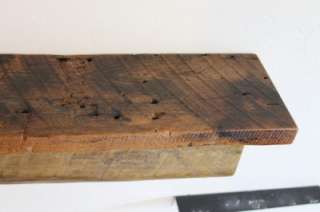 202 Antique reclaimed barn wood rustic display shelf for photos or 