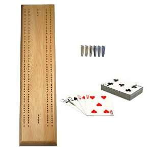  Natural Solid Wood Competition 2 track Cribbage Board with 