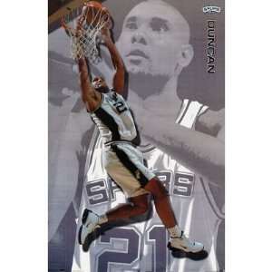  SAN ANTONIO Spurs NBA DUNCAN GRAY Poster Basketball
