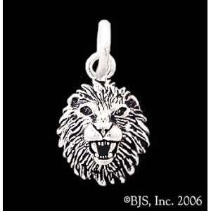  Lion Head Charm   Sterling Silver Animal Jewelry 