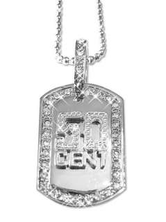 Hip Hop Dog Tag 50 Cent Necklace 27 Chain  