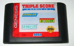 Triple Score 3 Games in 1 for Sega Genesis SHIPS FAST  