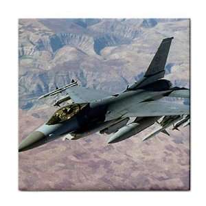  F16 Fighter Jet plane Ceramic Tile Coaster Great Gift Idea 