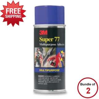 3M Super 77 Adhesive Spray   MMMSUPER77   2 Item Bundle  