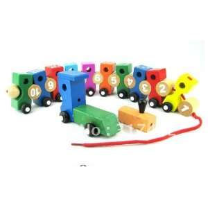  whole wood train toy educate your child learn the number 