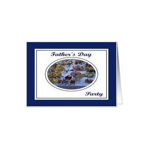  Fathers Day Party, Blue Food Swirls Card Health 