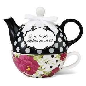 Pavilion Gift 49003 You and Me Tea for One Teapot Set by Jessie Steele 