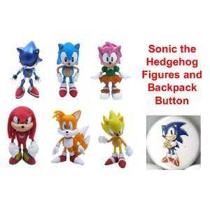  Hard to Find Comic Book Hero Video Game Icon Set of 6 Classic Sonic 