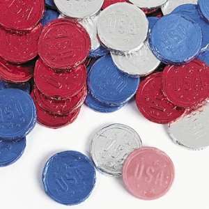 Patriotic Bubble Gum Coins   Candy & Gum  Grocery 