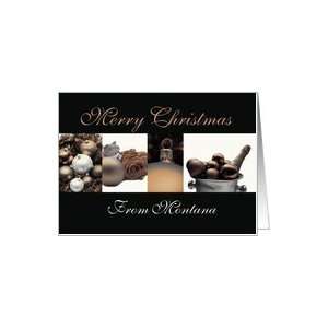 Montana State specific Merry Christmas card Winter collage 