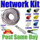 40Meter Network Ethernet UTP Patch LAN Cable + Crimper & Connectors 