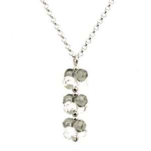 925 Silver 2 Colour Drop Swarovski Elements Necklace 