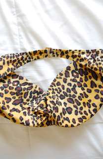 VICTORIAS SECRET Cheetah Leopard Bikini Bandeau Top Tie String 