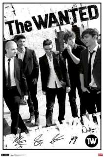 THE WANTED POSTER ~ SIGNATURES 22x34 Music Max George Siva Jay Tom 