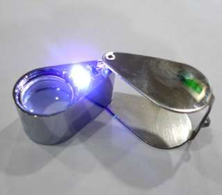 30X21mm fach Juwelier Lupe Lupen Vergrößerungsglas​+ LED Licht 