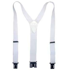  Belt Perry Suspenders 1 1/2 Big N Tall Clip On Suspender   White