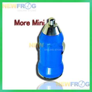 Blue Car Charger USB Adapter to  Mp4 iPhone 3G 3GS B  
