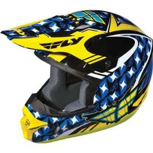  Fly Racing Kinetic Flash Helmet Yellow/Blue/White X large 