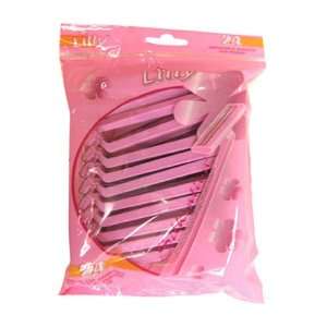 LADIES TWIN BLADE DISPOSABLE SHAVERS (24 PACK PINK) Electronics