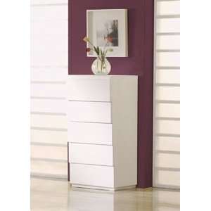  Creative Furniture Orion White High Gloss 5 Drawers Chest 